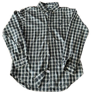 Ralph Lauren Classic Fit, Button Up LRG Blue w/Green Plaid Navy Pony Long Sleeve